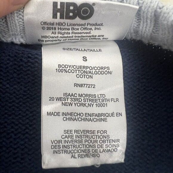 Game of Thrones Mens “Deck The Wall” Ugly Christmas Knit Sweater Navy Blue Small - Picture 10 of 10